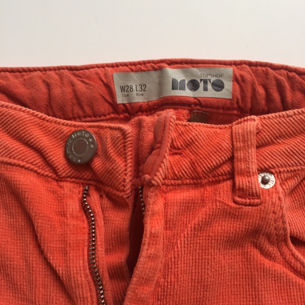 TOPSHOP orange corduroy